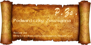 Podmaniczky Zsuzsanna névjegykártya